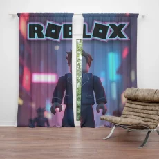 Závěs ROBLOX Neonové město: 2ks 140x250cm