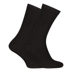 10PACK ponožky Nedeto vysoké bambusové černé (10PBV01)