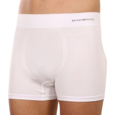 Pánské boxerky Gino bezešvé bambusové bílé (54005)
