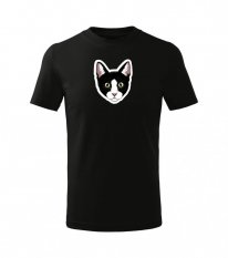 Dětské tričko - Kočka černo-bílá