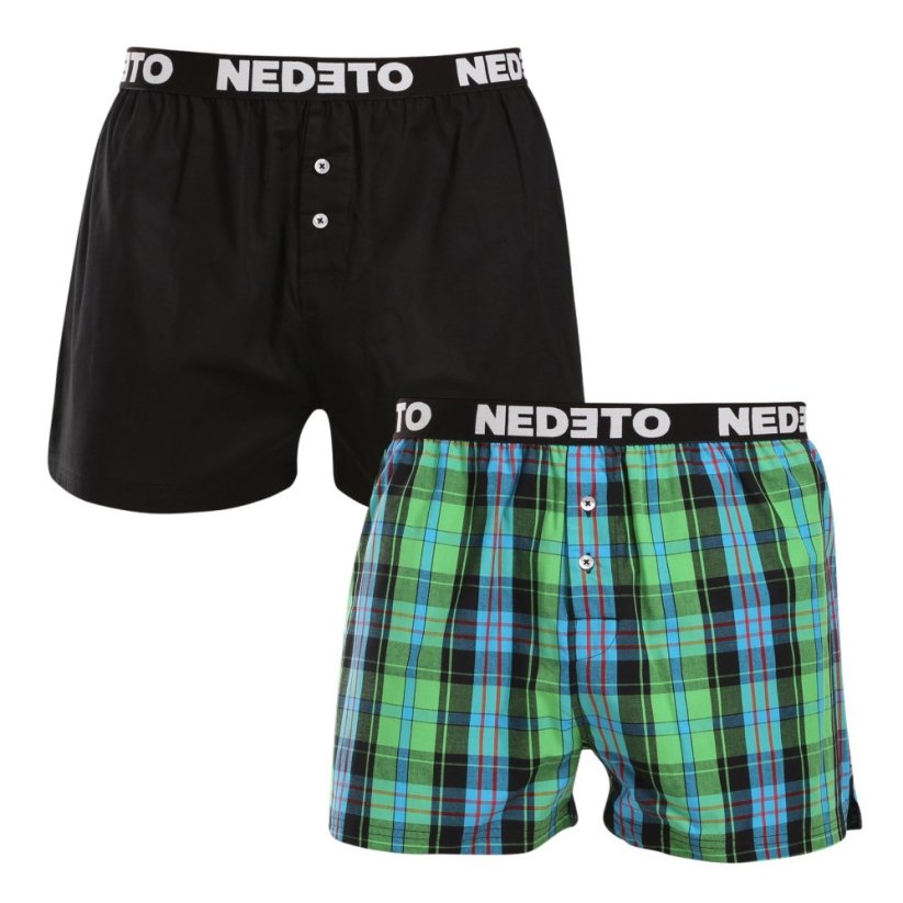 2PACK pánské trenky Nedeto vícebarevné (2NTC004) - Velikost: L