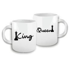 Hrnčeky pre páry - Šachové figúrky - King & queen