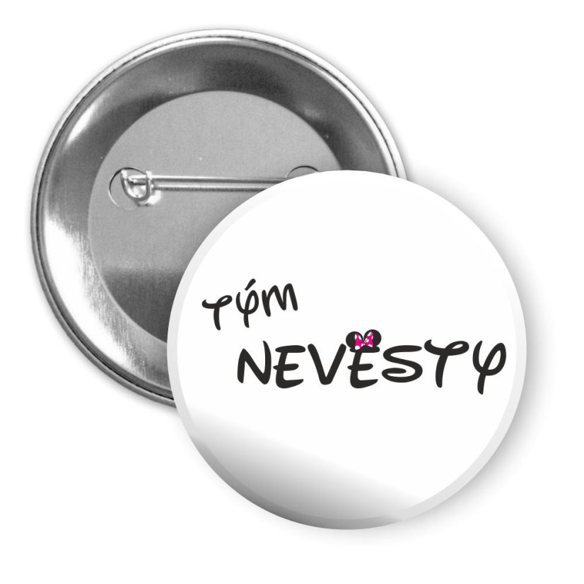 Svatební placka - MOUSE - Tým nevěsty Svatební placka - MOUSE - Tým nevěsty