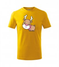 dětské tričko s vánočním motivem - jelen se šálou - Povidlo
