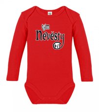 Svatební dětské body s dlouhým rukávem - SILUETA - Tým nevěsty