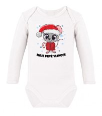 Vianočné body s dlhým rukávom - Myška - Moje prvé Vianoce