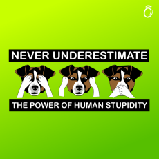 Pánské  tričko - Never underestimate the power of human stupidity