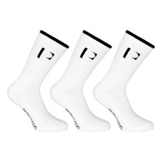 3PACK ponožky Pietro Filipi sportovní vysoké bílé (3POB2)