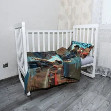 Mikroplyšové dětské povlečení do postýlky ROBLOX Město