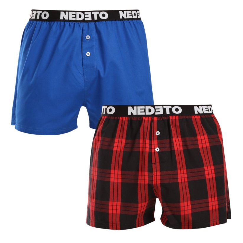 2PACK pánské trenky Nedeto vícebarevné (2NTC010) - Velikost: L