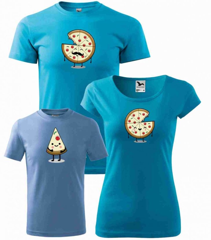 Rodinný set - 3x Tričko - Pizza Rodinný set - 3x Tričko - Pizza