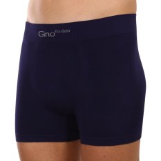 Pánské boxerky Gino bezešvé bambusové modré (54004)