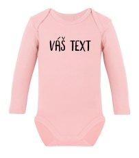 Dětské body s dlouhým rukávem - Váš text