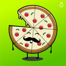 Nažehlovací motív - Pizza (pánské)