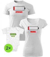 Rodinný set - Tričká a 2x Body - Baterky