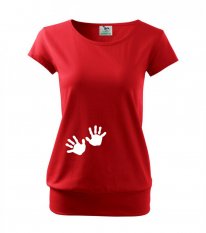 tričko pro těhotné - ručičky - povidlo