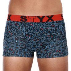 Pánské boxerky Styx art sportovní guma nadrozměr doodle (R1256)