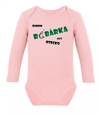 Detské body s dlhým rukávom - Budem rybárka ako otecko