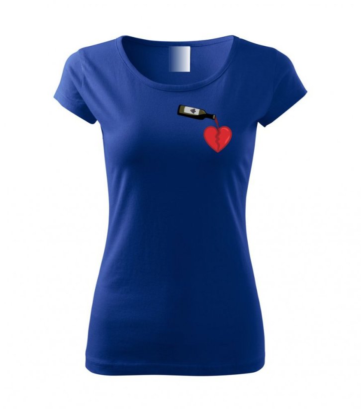 Dámské tričko - Lék na bolavé srdce - Barva: Kralovská modrá