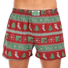 Pánské trenky Styx art klasická guma nadrozměr Vánoce pletené (E1658)