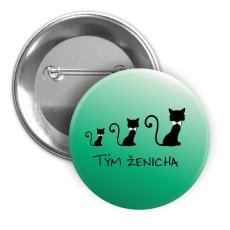 Svatební placka - KOČKA - Tým ženicha