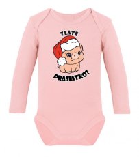 Vianočné body s dlhým rukávom - Zlaté prasiatko