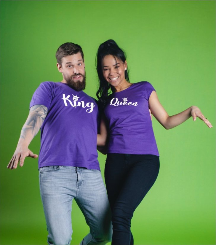 Párová trička - Hlavičky - king&queen