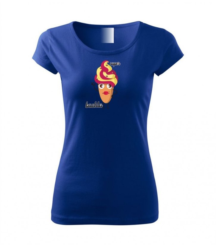 Dámské tričko - Super buchta - Barva: Kralovská modrá