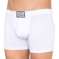 Pánské boxerky Styx long klasická guma bílé (F1061)
