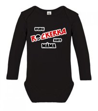 Dětské body s dlouhým rukávem - Budu rockerka jako máma