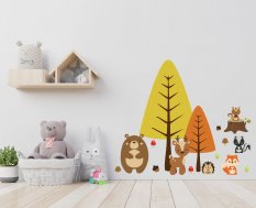 Samolepka na stenu - Zvieratká z lesa