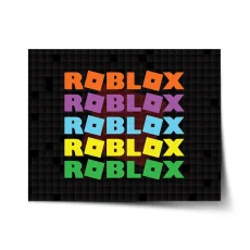 Plakát ROBLOX Barevný text