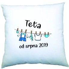 Polštářek - teta od... chlapeček