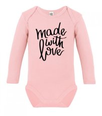 Detské body s dlhým rukávom - Made with love