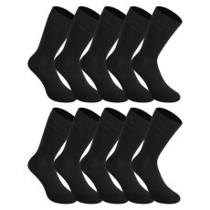 10PACK ponožky Styx vysoké bambusové černé (10HB960)