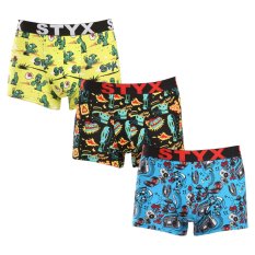 3PACK Pánské boxerky Styx art sportovní guma nadrozměr (3R13188)