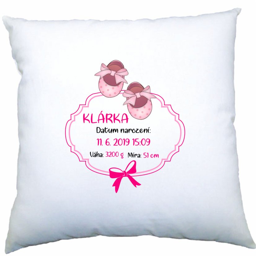 Polštářek - Botičky - holčička