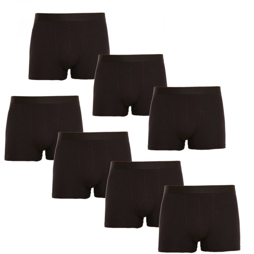 7PACK pánské boxerky Nedeto černé (7NDTB001) L