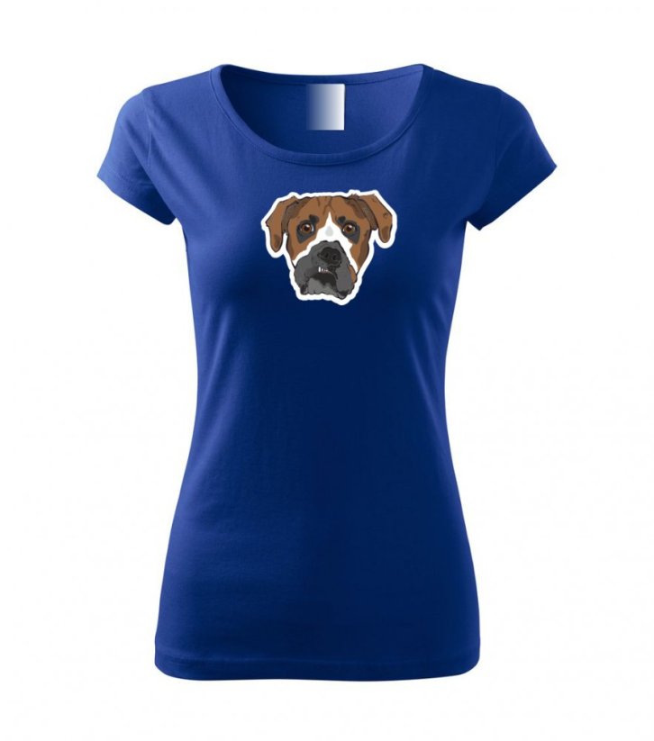 Dámské tričko - Boxer - Barva: Kralovská modrá