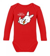 Dětské body s dlouhým rukávem - Králíček