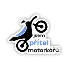 Samolepka na auto - Jsem přítel motorkářů