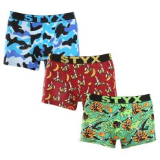 3PACK Pánské boxerky Styx art sportovní guma nadrozměr (3R13970)