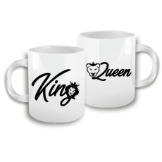 Hrnčeky pre páry - Lion - King & queen