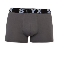 Pánské boxerky Styx sportovní guma tmavě šedé (G1063)