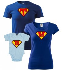 Rodinný set - Trička a Body - Super rodina