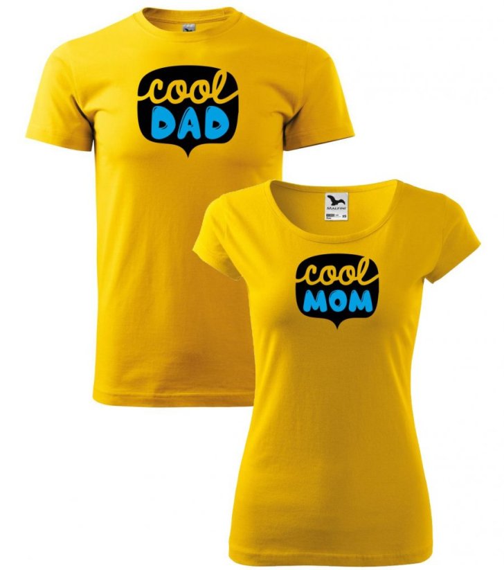 Párová trička - Cool mom Cool dad - Modrá