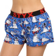 Dámské trenky Styx art sportovní guma Vánoce sněhuláci (T1751)