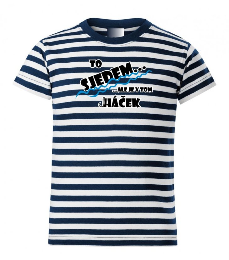 Dětské pruhované tričko na vodu - To sjedem