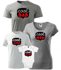 Rodinný set - Trička a Body - Cool rodina - Holčička
