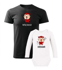Rodinný set - Pánske tričko a Body - Malý a vel'ký huncút